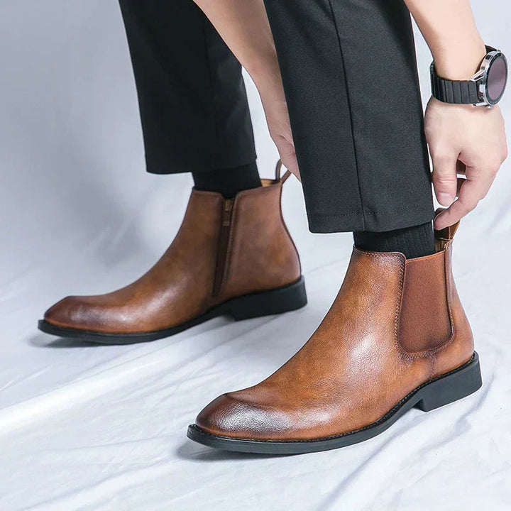 Cooper | Leather Chelsea Boots with Zipper 7