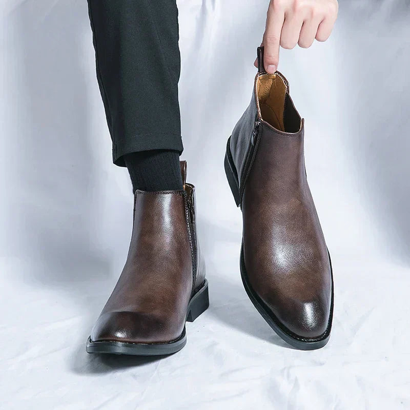 Cooper | Leather Chelsea Boots with Zipper 8