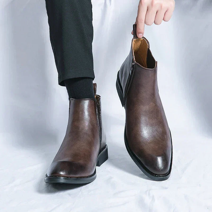 Cooper | Leather Chelsea Boots with Zipper 8