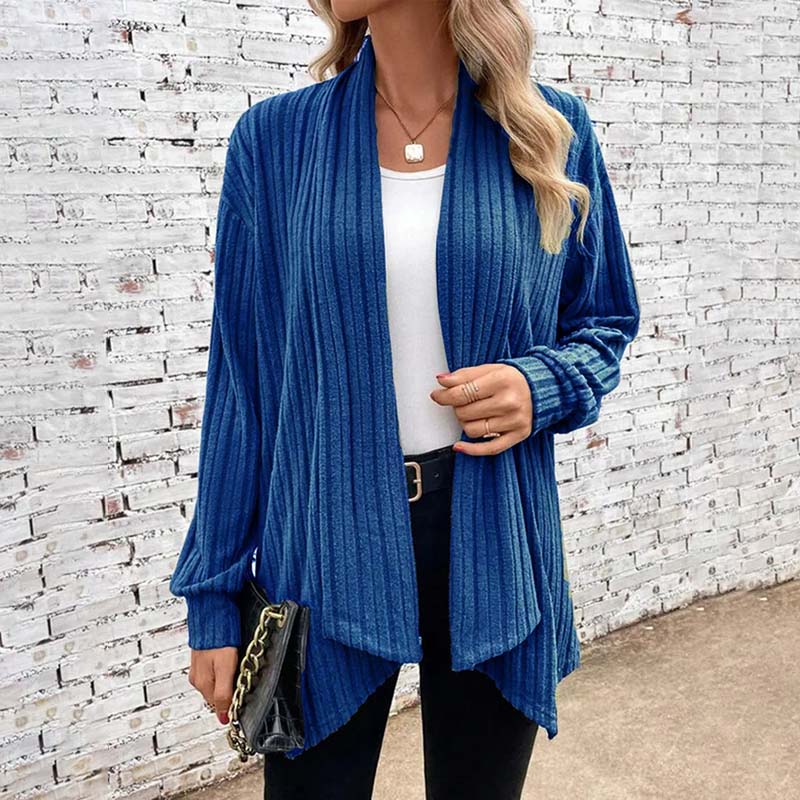 Cozy Long Cardigan - Soft Cotton-Acrylic Blend for All Seasons
