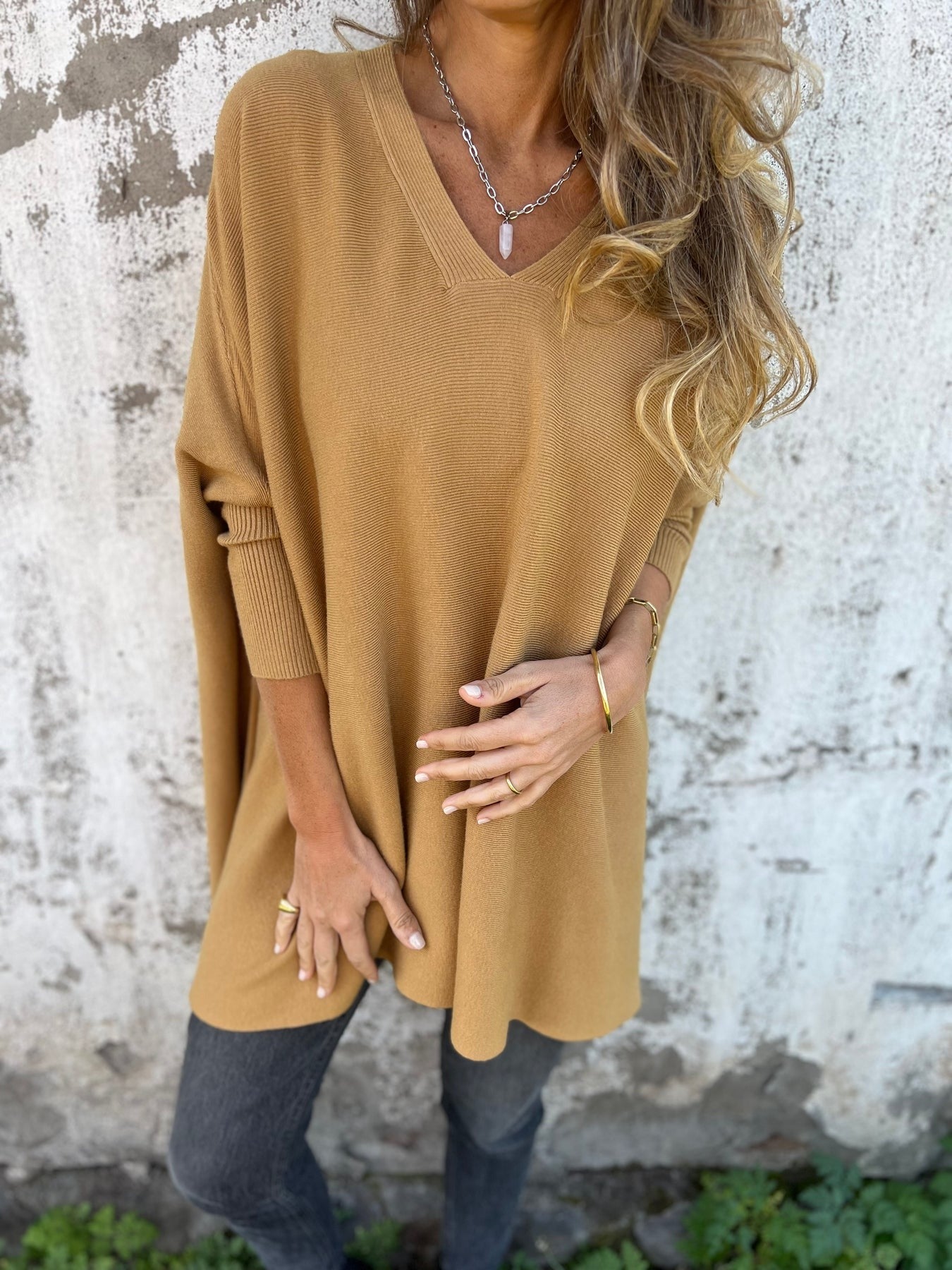 Amely | Batwing Knit Top
