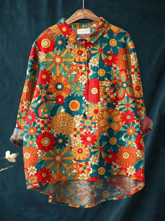Dahlia - Retro Bloom Shirt 0