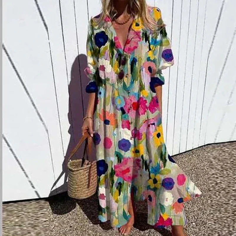 Daphne™ | Effortless Long Sleeve Maxi Dress for Women