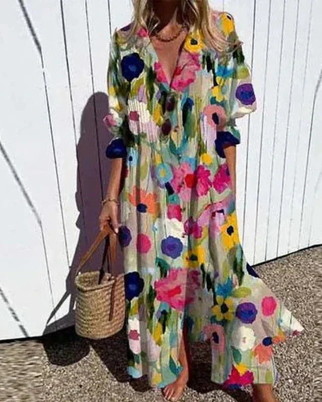 Daphne™ | Effortless Long Sleeve Maxi Dress for Women
