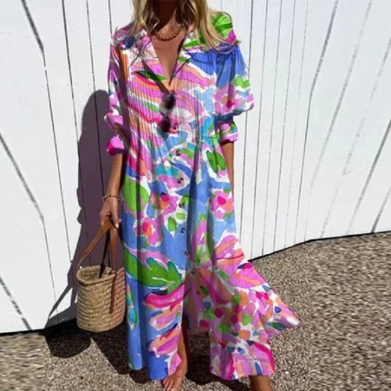 Daphne™ | Effortless Long Sleeve Maxi Dress for Women