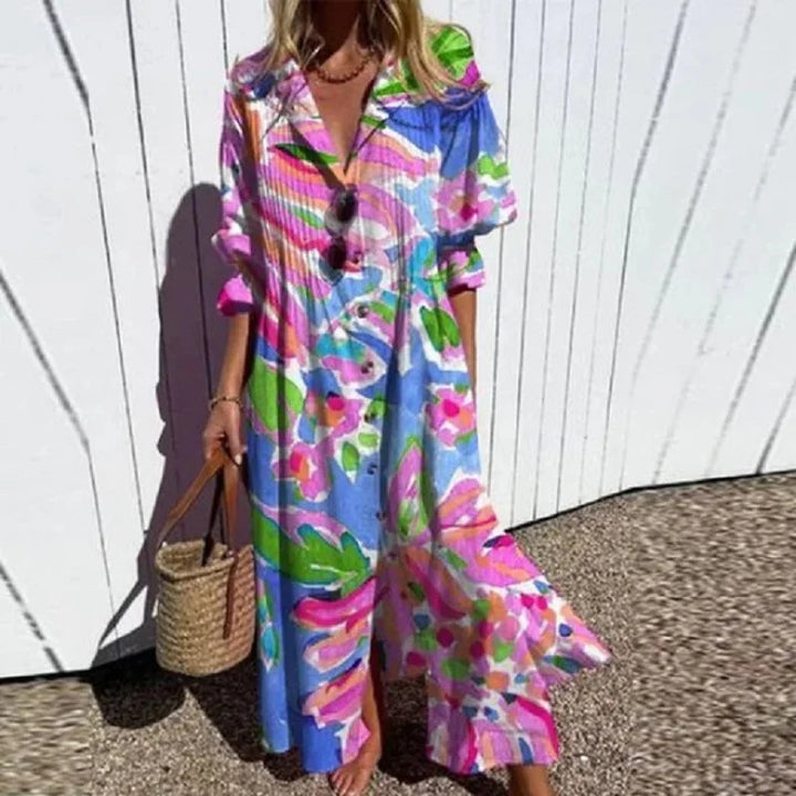 Daphne™ | Effortless Long Sleeve Maxi Dress for Women