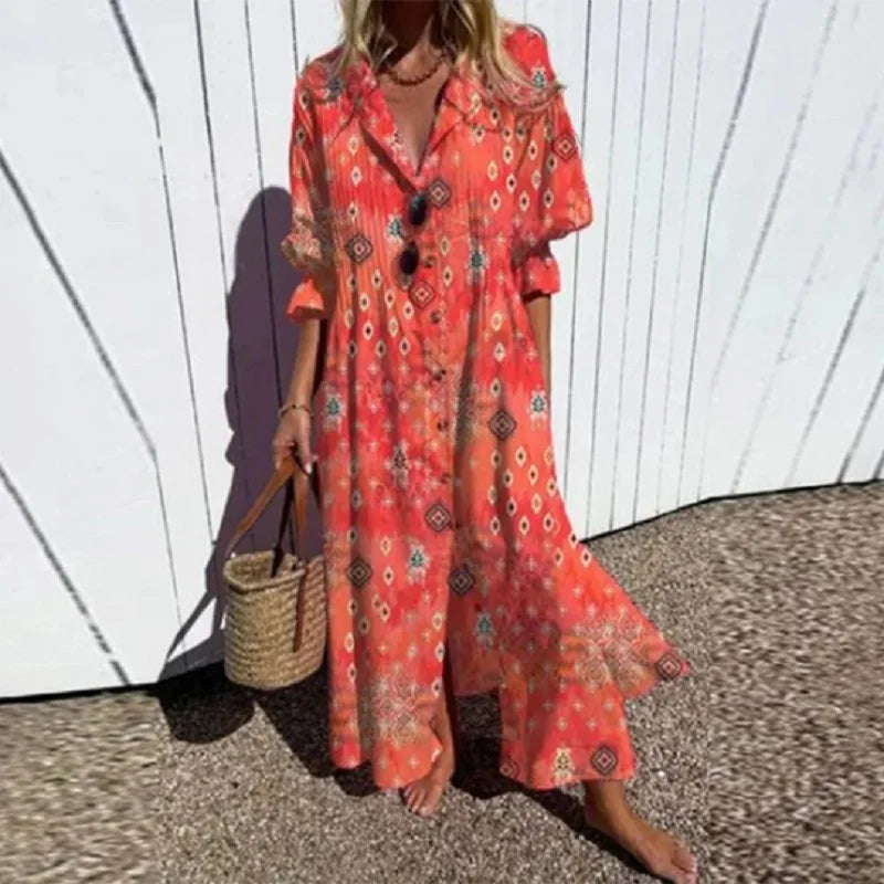 Daphne™ | Effortless Long Sleeve Maxi Dress for Women