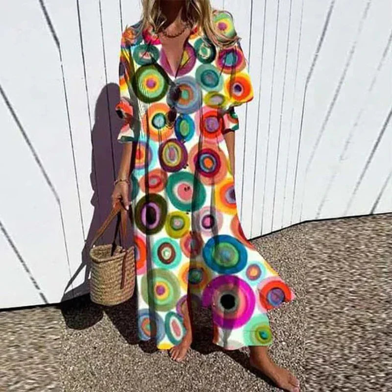 Daphne™ | Effortless Long Sleeve Maxi Dress for Women