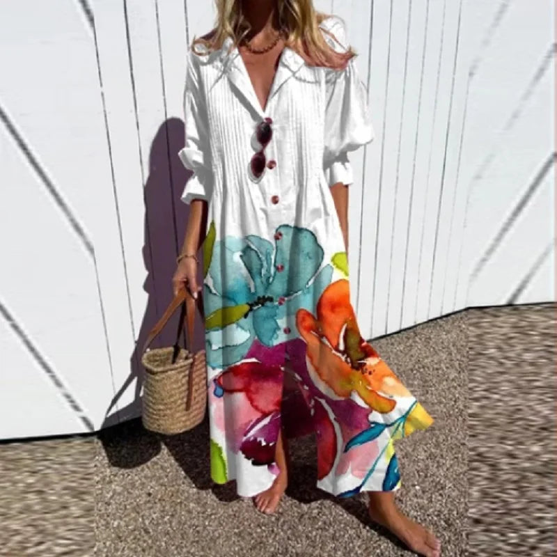 Daphne™ | Effortless Long Sleeve Maxi Dress for Women