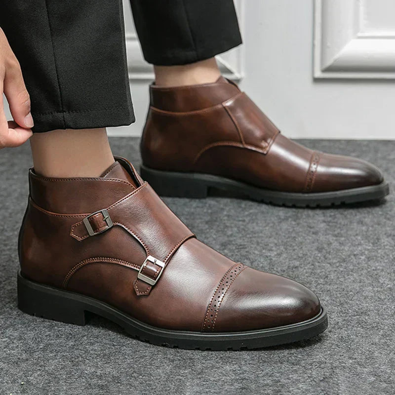 Darell | Double Monk Strap Leather Boots 1