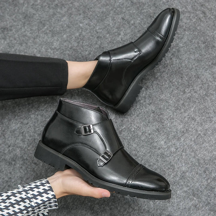 Darell | Double Monk Strap Leather Boots 5