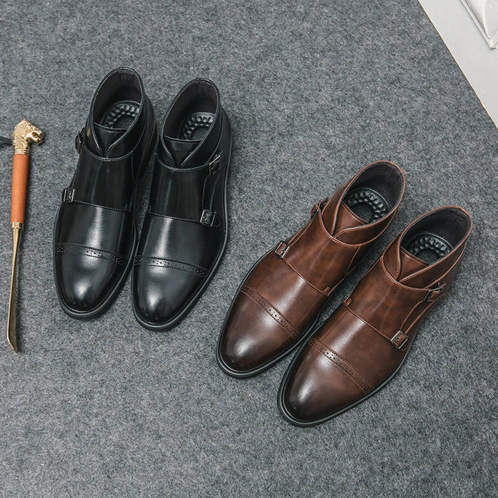 Darell | Double Monk Strap Leather Boots 6