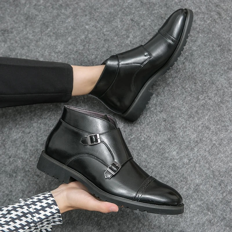 Darell | Double Monk Strap Leather Boots 7