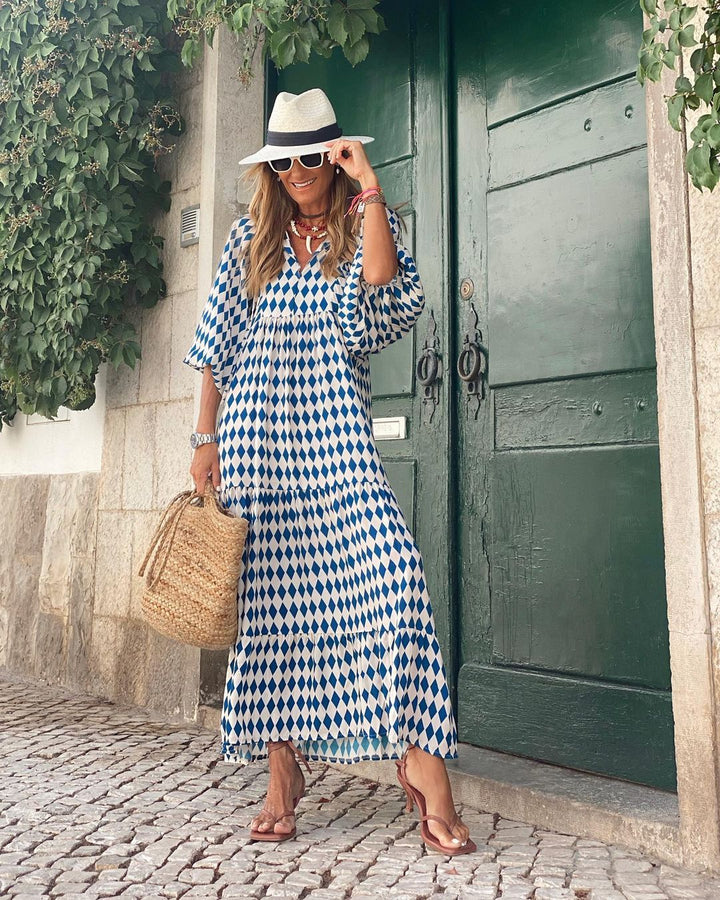 Edith™ | Flattering Floral Maxi Dress With Sleeves