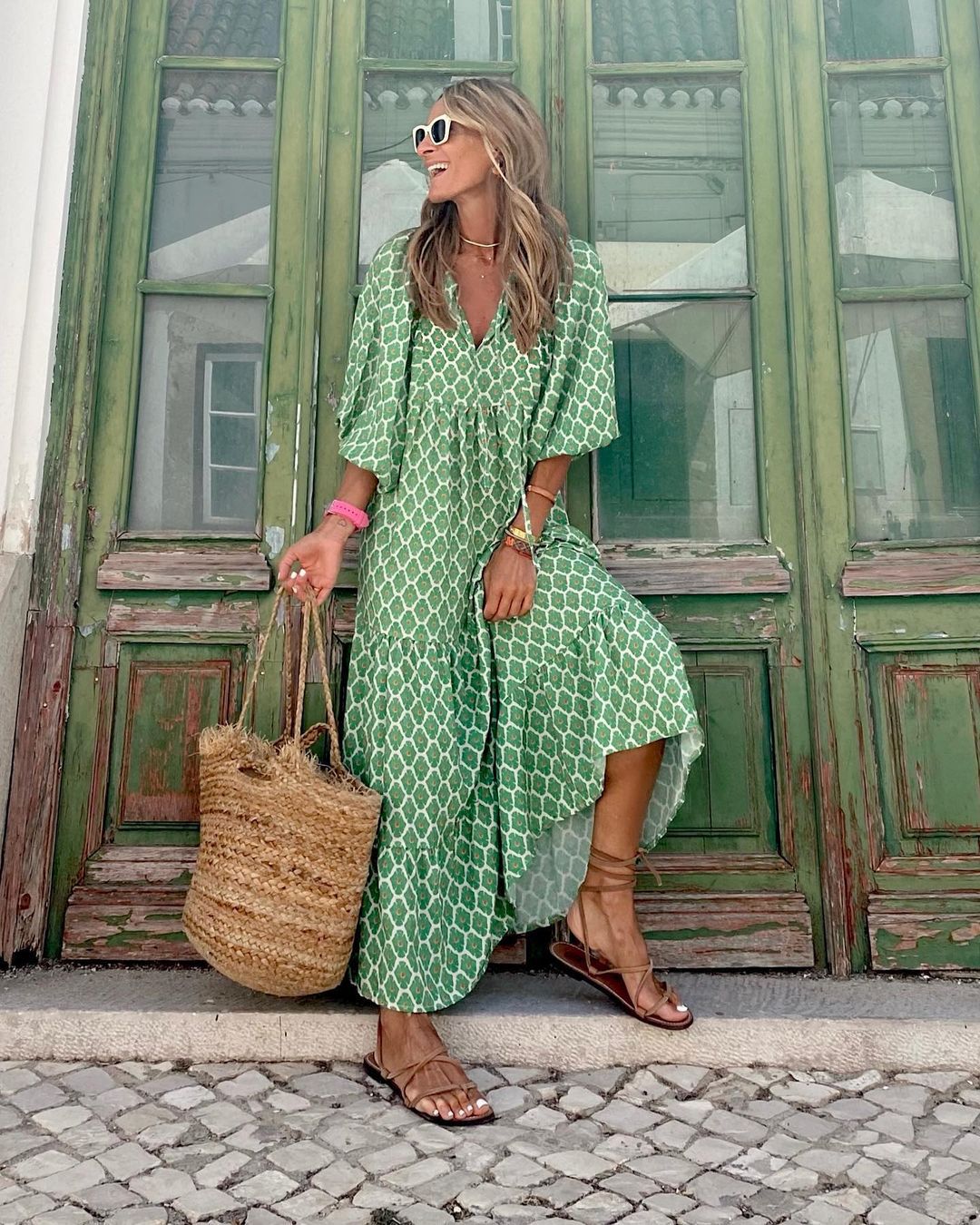 Edith™ | Flattering Floral Maxi Dress With Sleeves