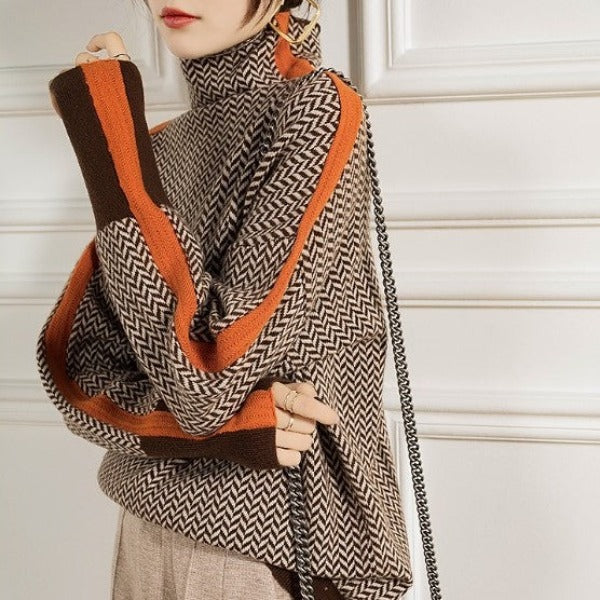 Eleanor | Herringbone Luxe Turtleneck 2