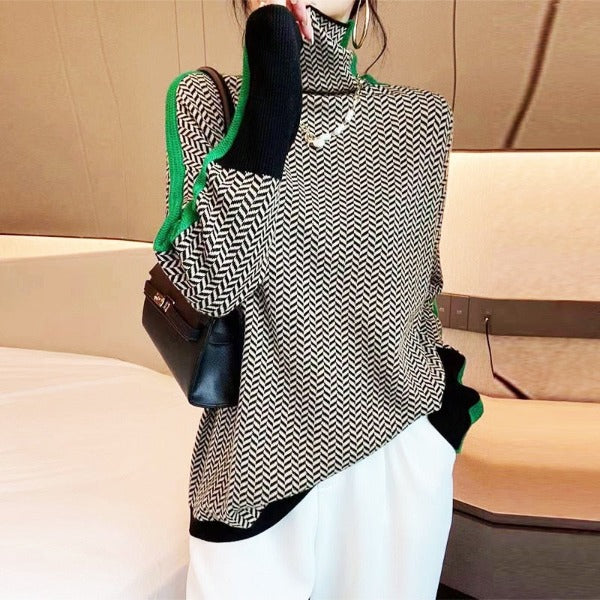 Eleanor | Herringbone Luxe Turtleneck 3