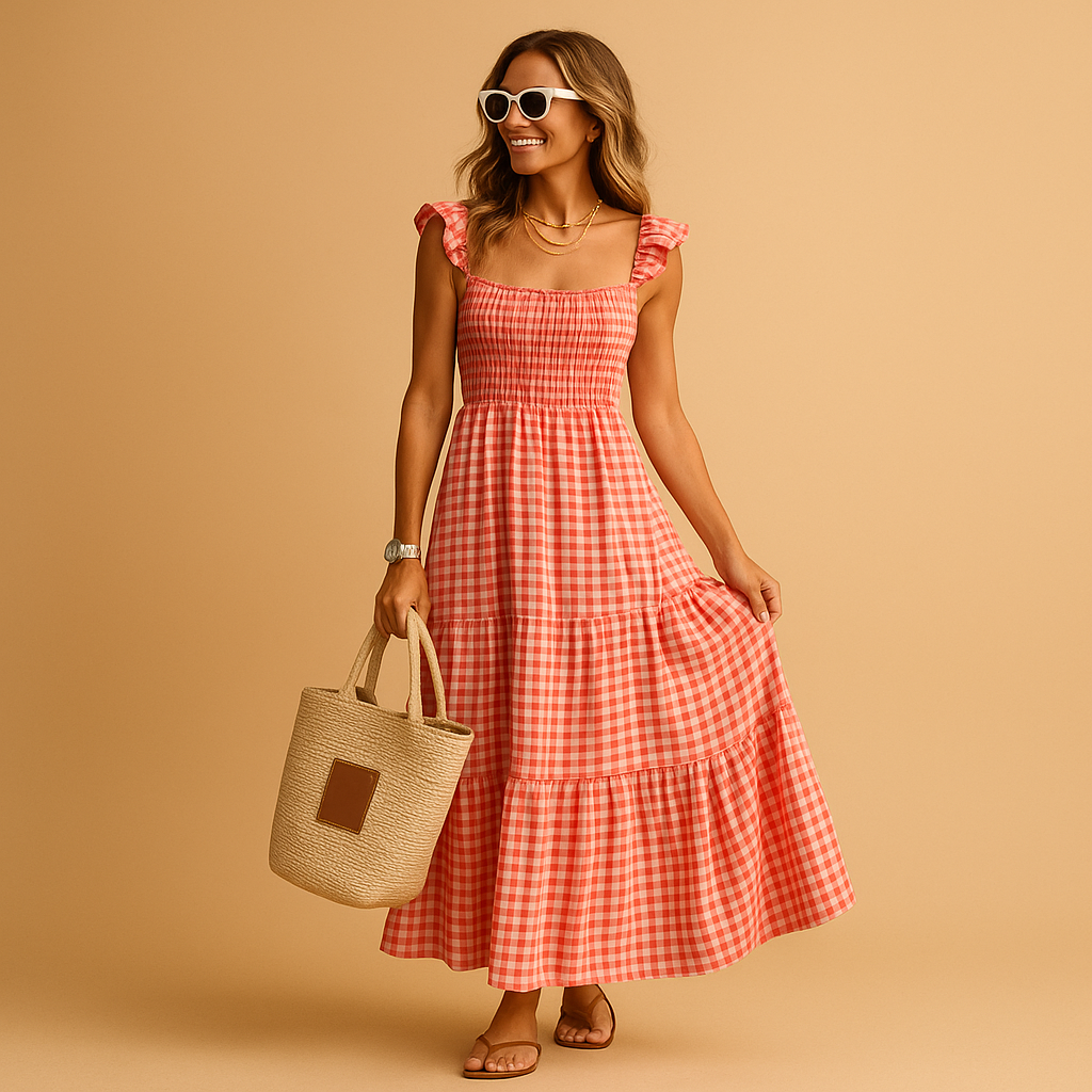Elegant White Summer Dress - Flowy Fit for Comfort & Style