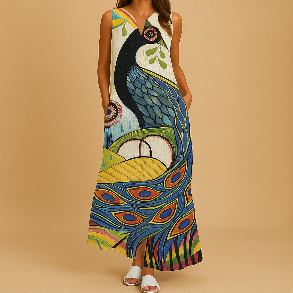 Eliza Summer Dress - Colorful Print & Comfortable Fit, Plus Size Available