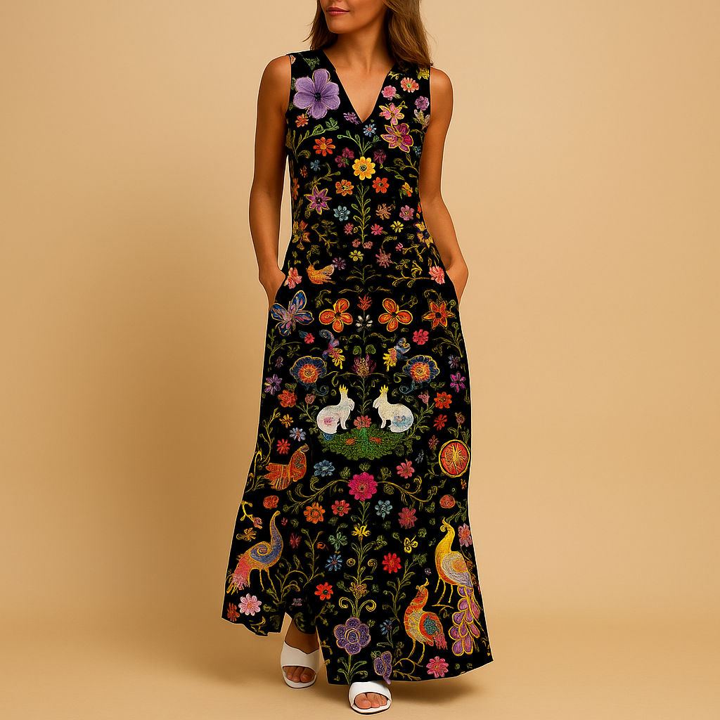 Eliza Summer Dress - Colorful Print & Comfortable Fit, Plus Size Available
