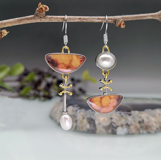 Elodi™ | Hypoallergenic Retro Orange Earrings