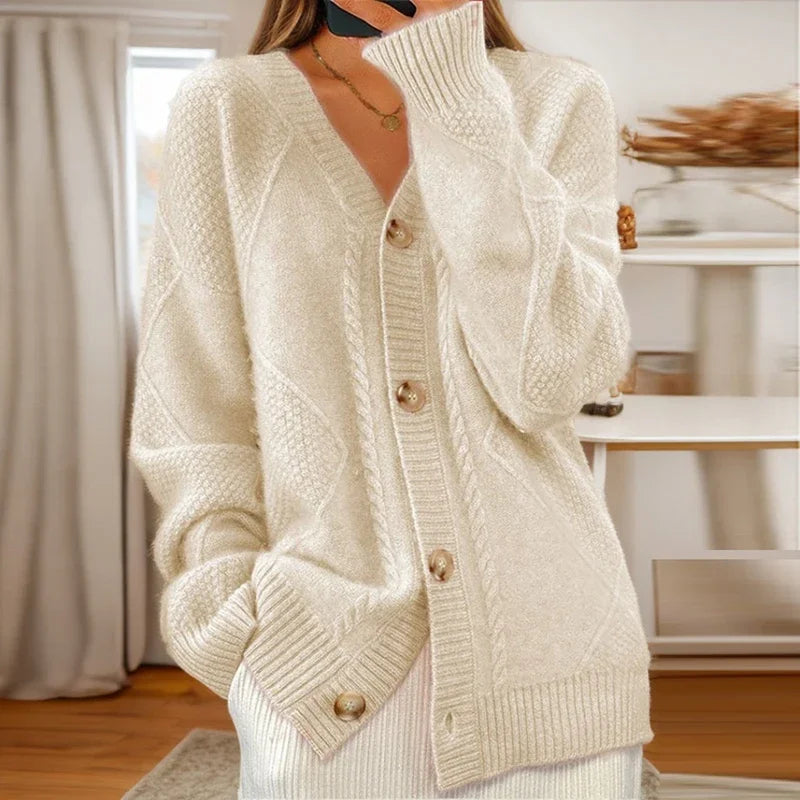 Éloise™ | Effortless Cable-Knit Long Cardigan for Women 0