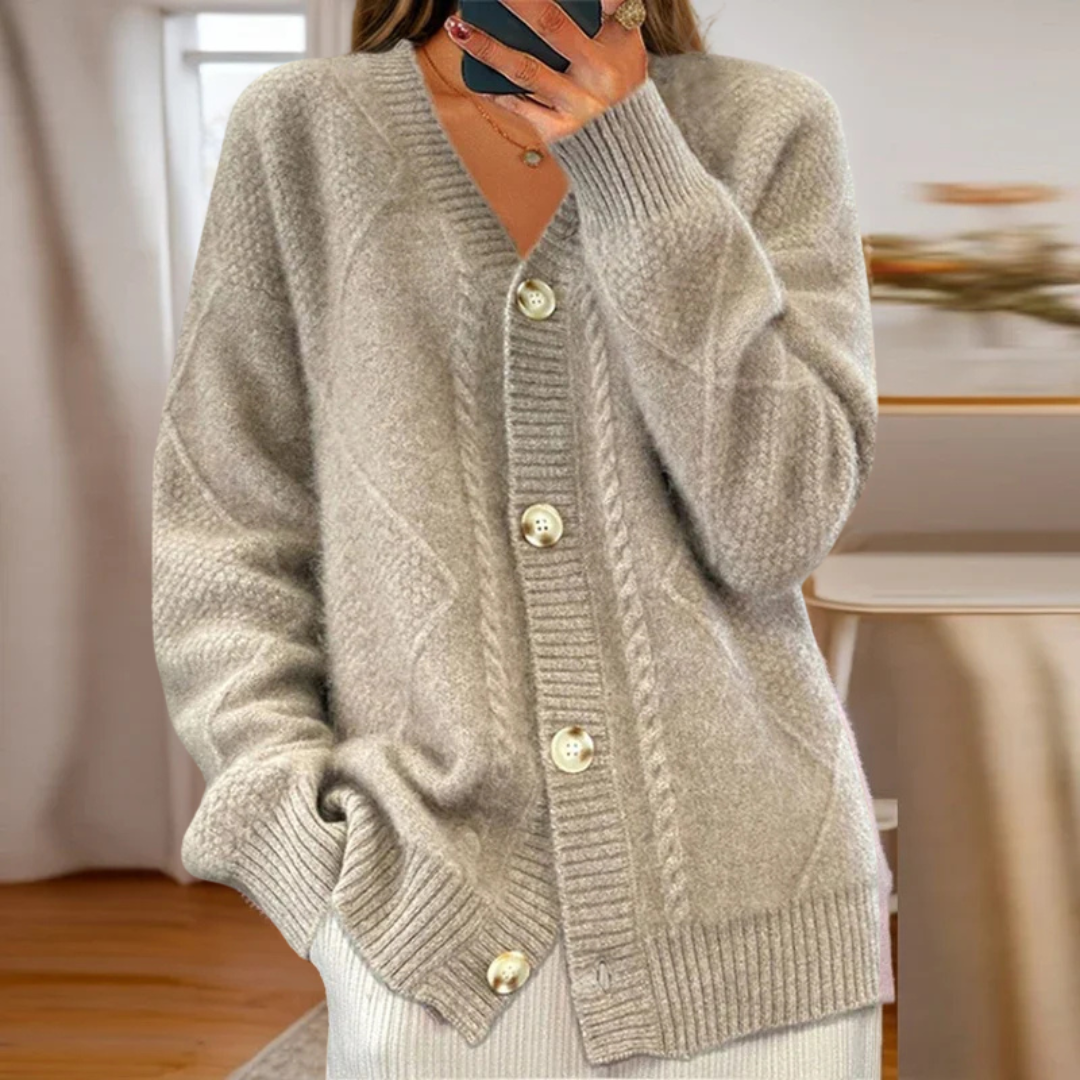 Éloise™ | Effortless Cable-Knit Long Cardigan for Women 3