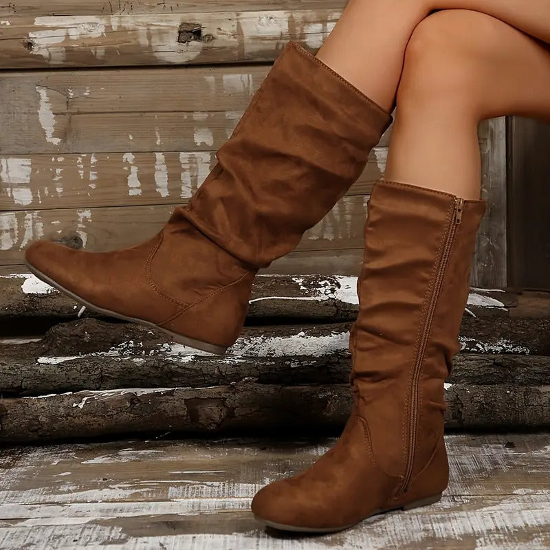 Emily™ | Stylish Black Mid Calf Boots for Women 0