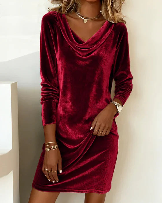 Frosina - Loose Fitting Velvet Dress 0
