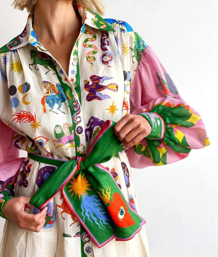 Gwendolyn™ | Elegant Floral Maxi Dress With Sleeves