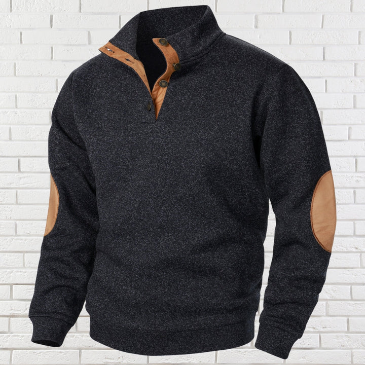 Harry™ | Comfortable Mens Sweater with Stand-Up Collar