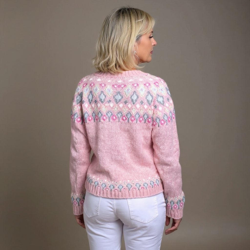 Hazel | Pink Comfort Wool Cardigan 2