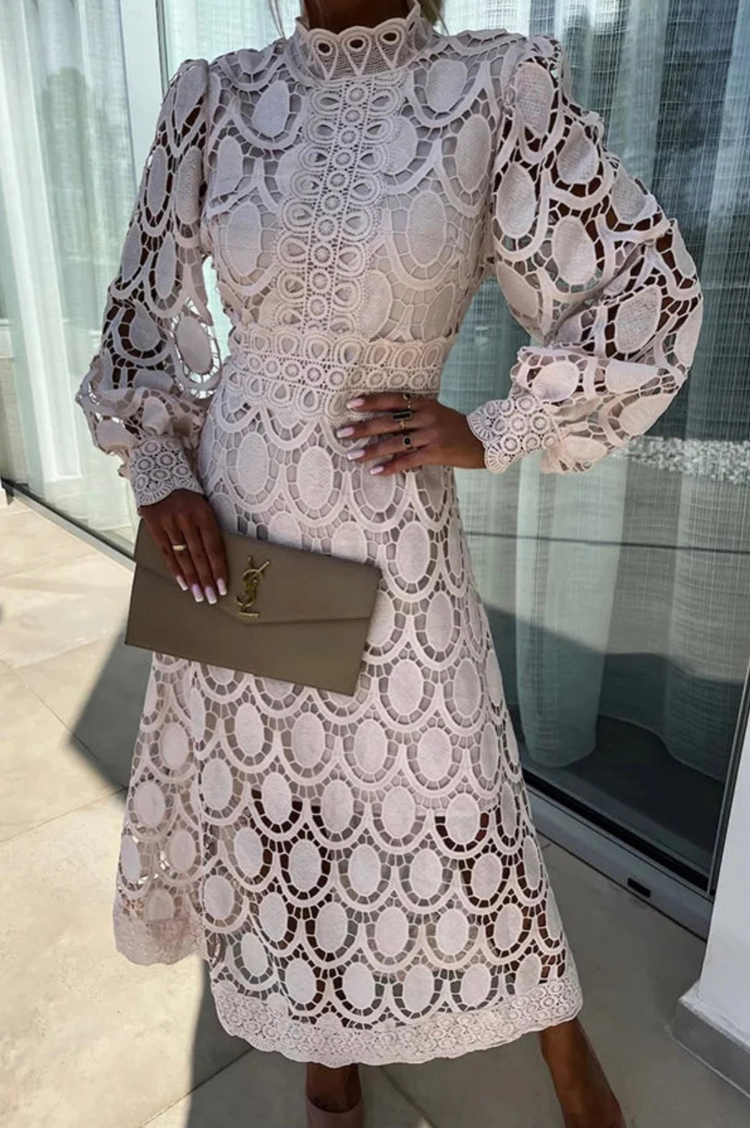 Charlotte Midi Dress - Elegant White Summer Style for Women