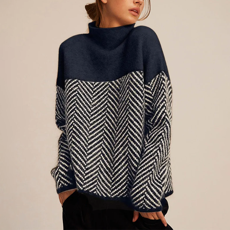 Isabelle | Trendy Short Sleeve High Neck Sweater 1