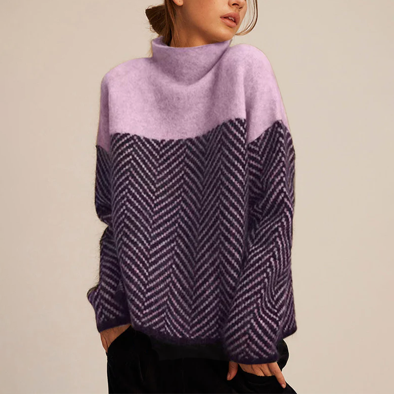 Isabelle | Trendy Short Sleeve High Neck Sweater 2