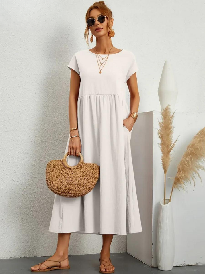 Josephine™ | Elegant Floral Midi Dress for Women