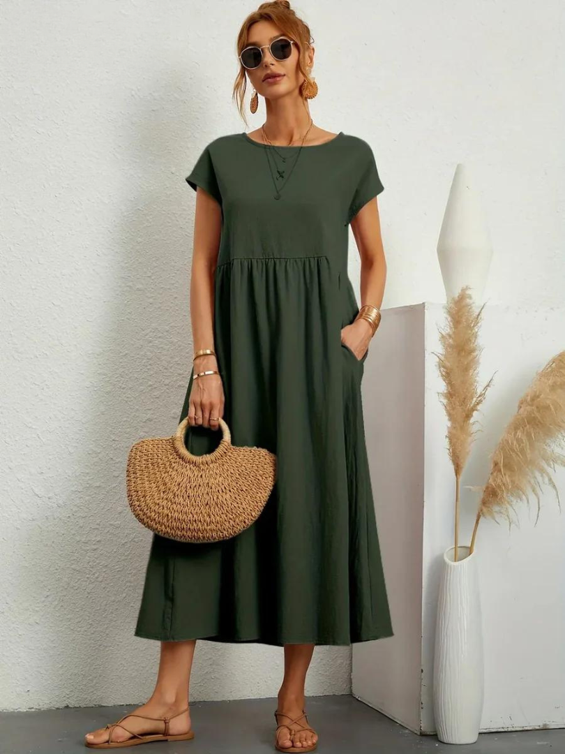 Josephine™ | Elegant Floral Midi Dress for Women