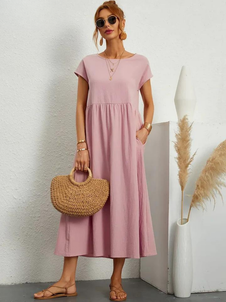 Josephine™ | Elegant Floral Midi Dress for Women