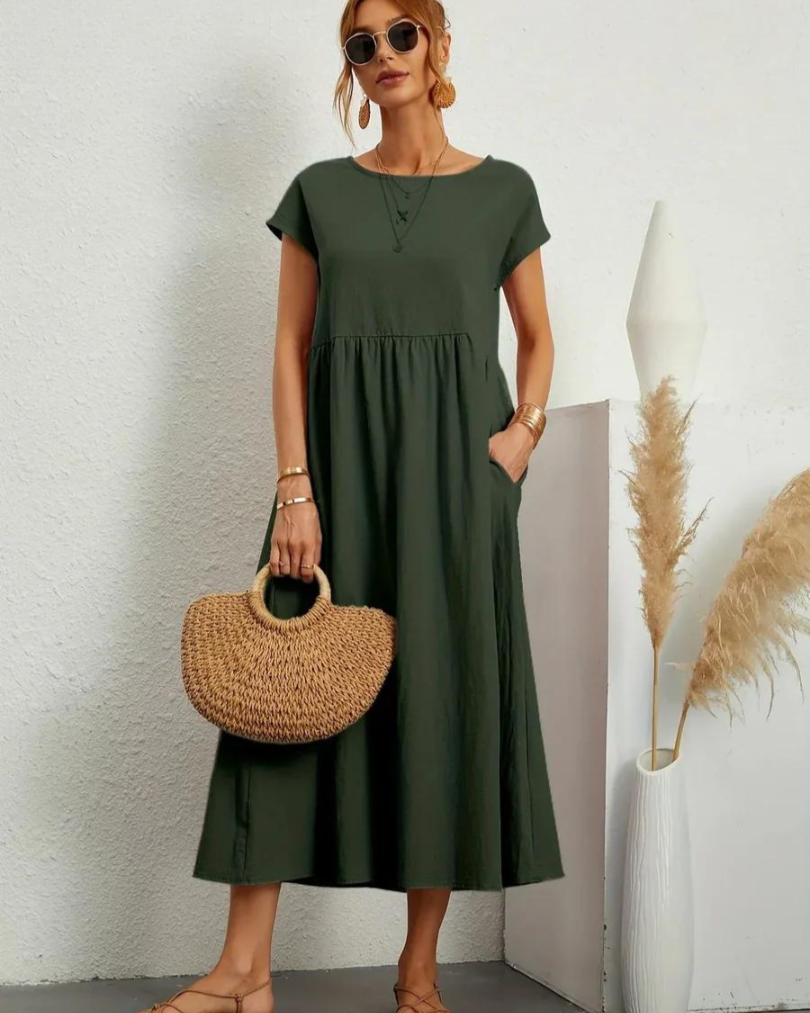 Josephine™ | Elegant Floral Midi Dress for Women