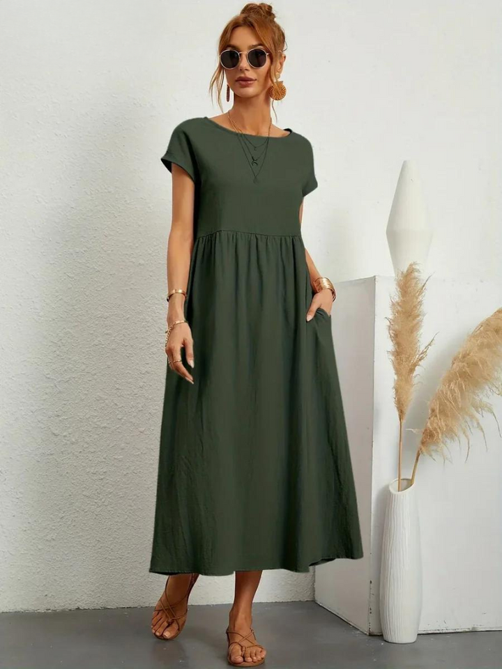 Josephine™ | Elegant Floral Midi Dress for Women
