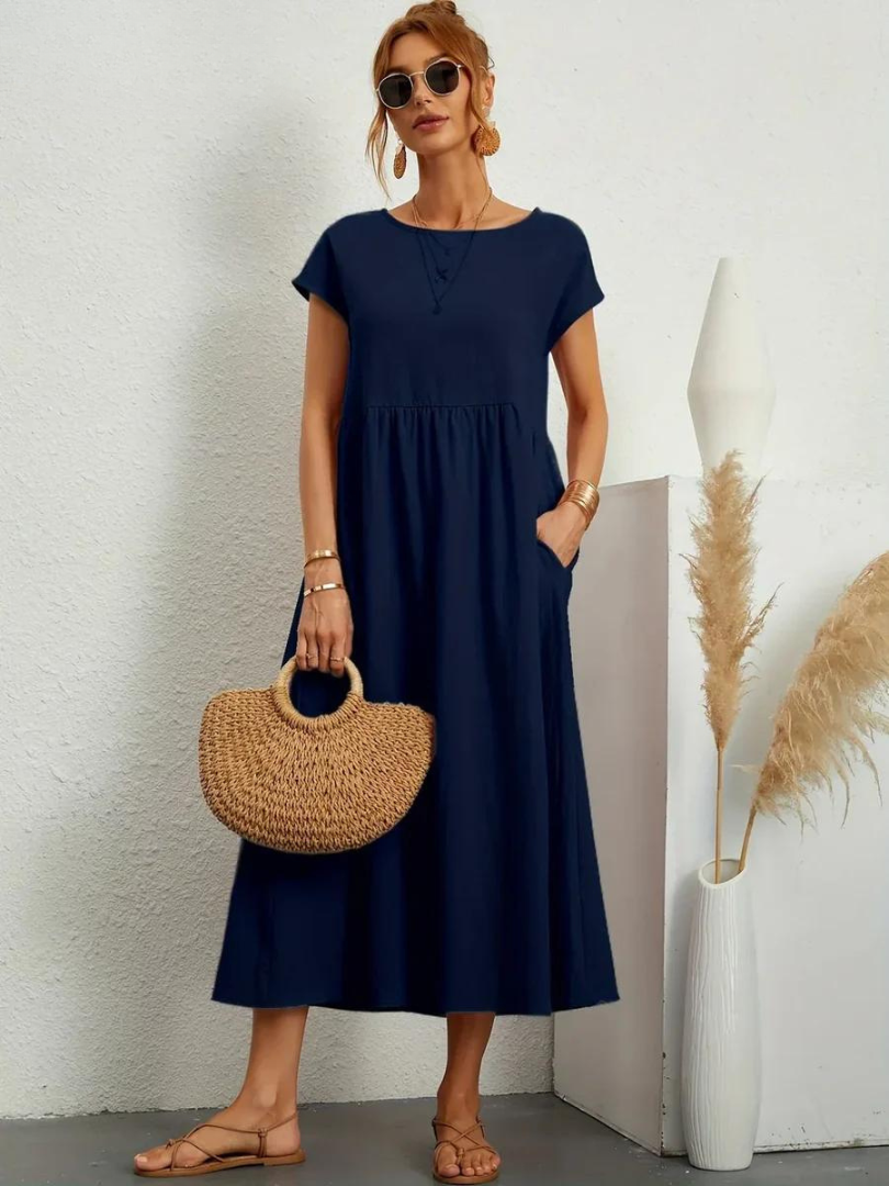Josephine™ | Elegant Floral Midi Dress for Women