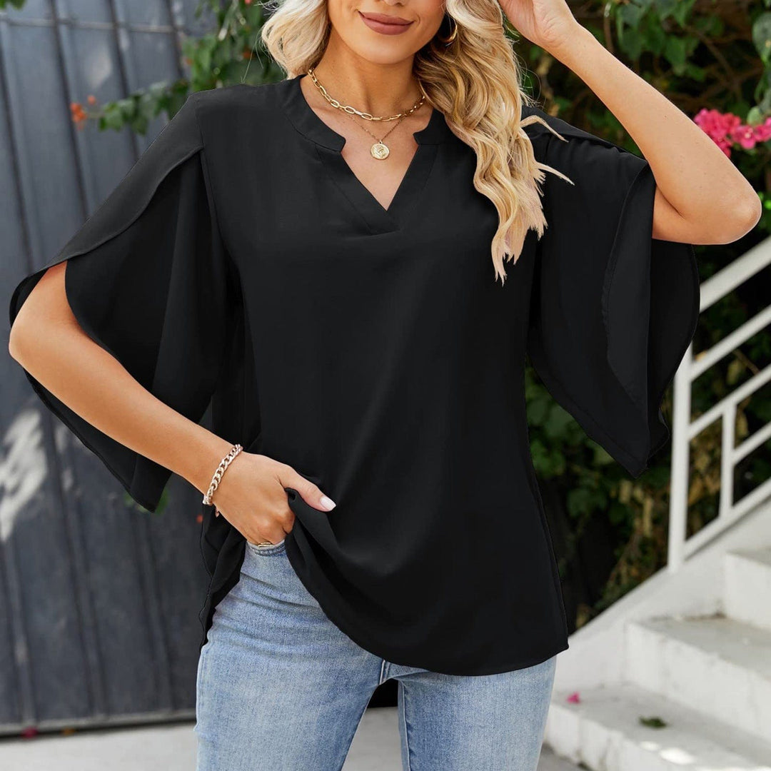 Lena™ | Chic Flare Sleeve Blouse