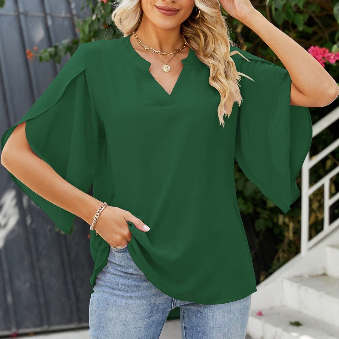 Lena™ | Chic Flare Sleeve Blouse