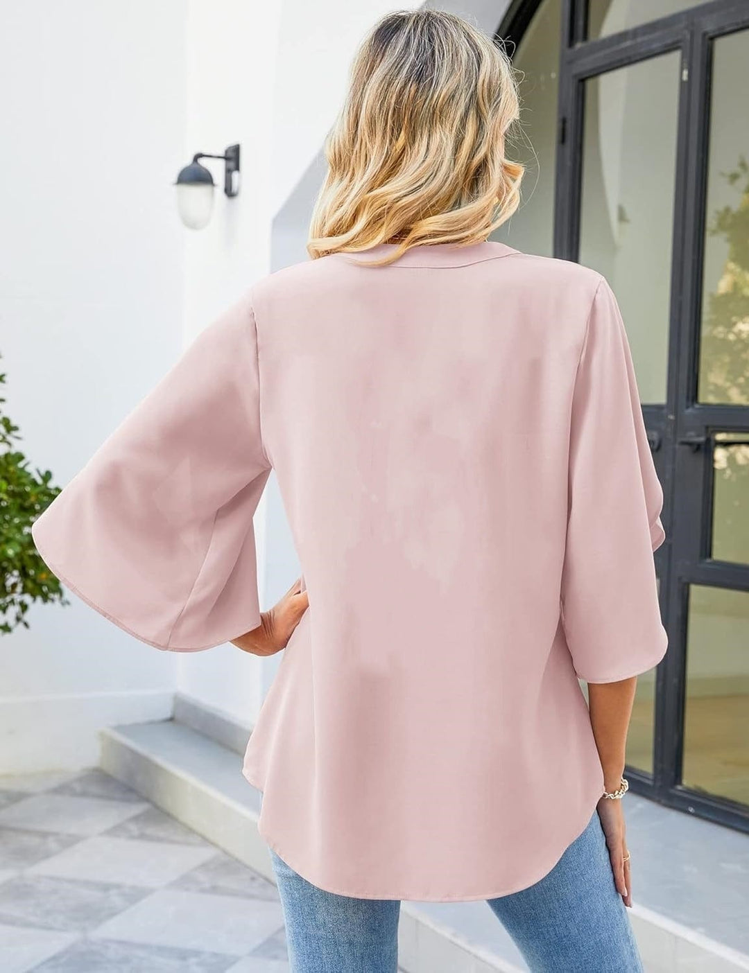 Lena™ | Chic Flare Sleeve Blouse