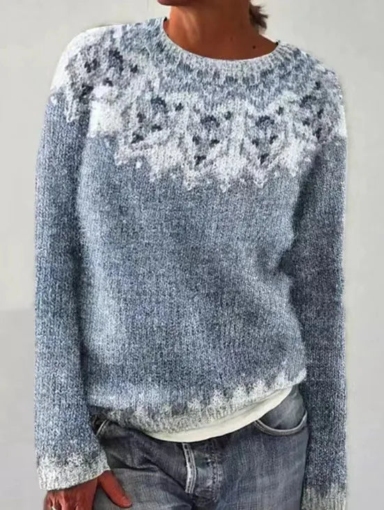 Lexi - Retro Nordic Pattern Fall Sweater