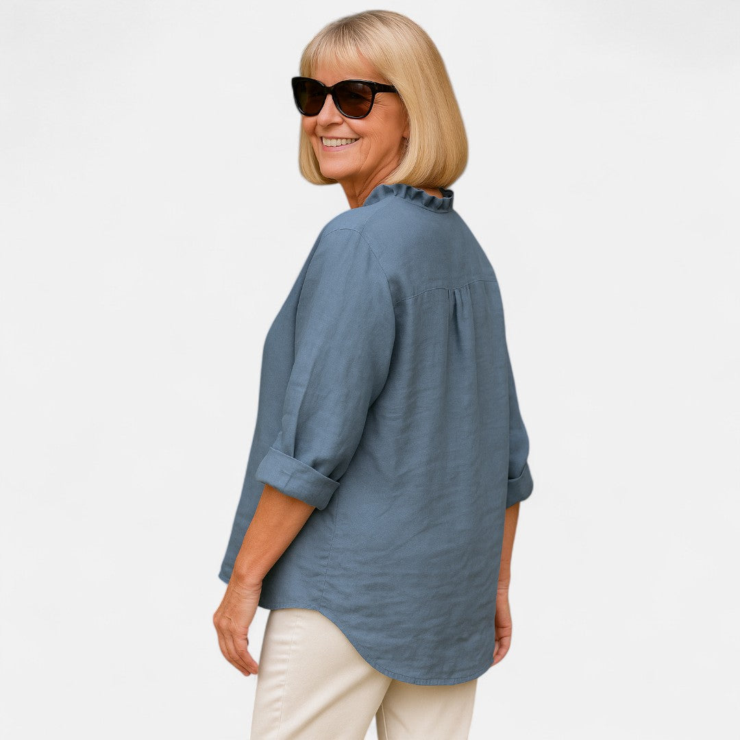 Lianhua™ - Cozy blouse with ruffles