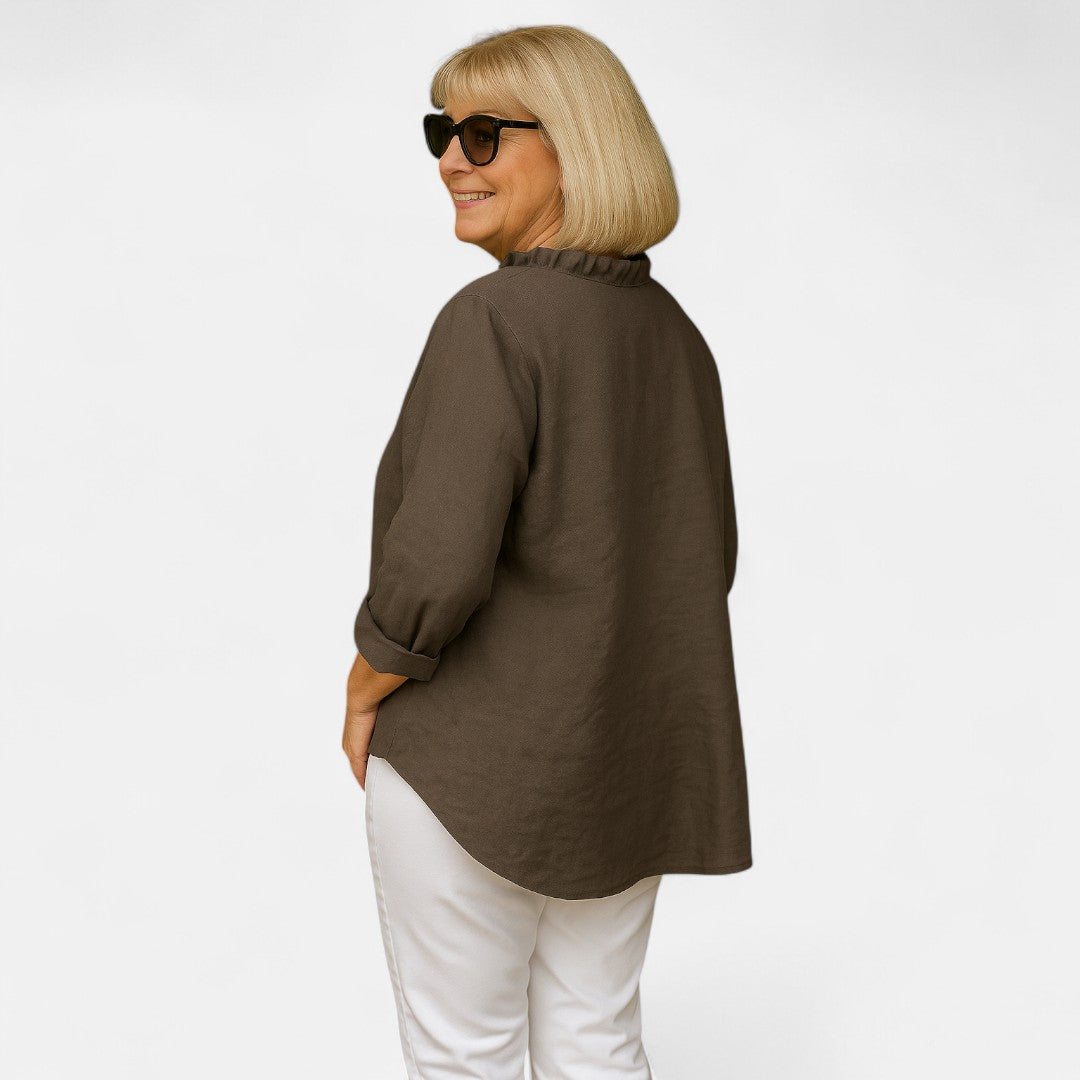 Lianhua™ - Cozy blouse with ruffles