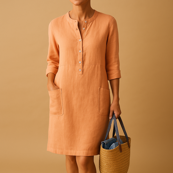 Lianne minimalist midi jurk - timeless elegance and unmatched comfort