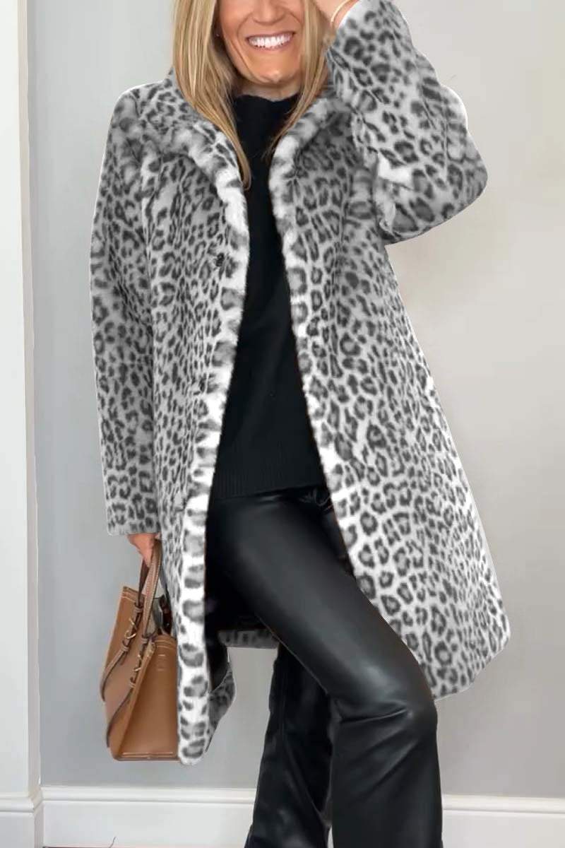 Lizzie™ | Bold Leopard Print Winter Coat for Women