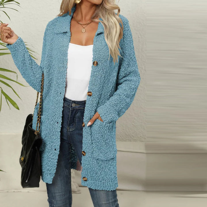 Long Cardigan for Women - Cozy Solid Color, Versatile for All Seasons